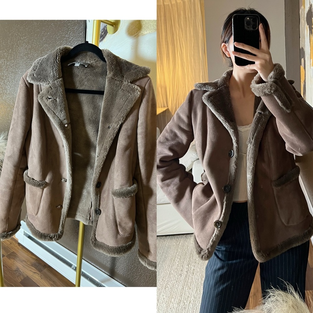 SOLD-Like New Ann Tylor Faux Fur Coat